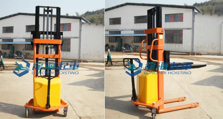 半電動(dòng)液壓堆高車(chē)實(shí)物圖