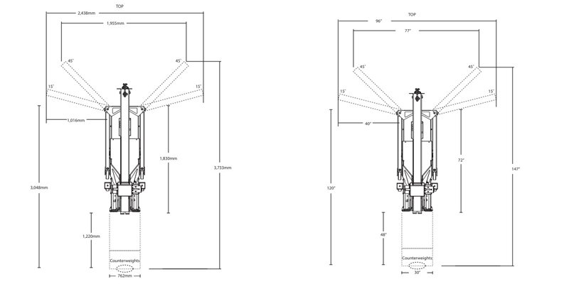 微型起重機尺寸圖