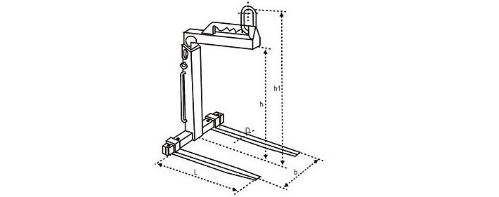 手動平衡吊叉尺寸圖